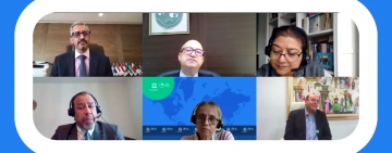 مدير عام  الألكسو يعقد اجتماعا  مع مديرة معهد اليونسكو للإحصاء