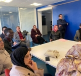 طلبة ماستر المعالجة الآلية للغة العامة واللغات الخاصة بجامعة محمد الخامس بالرباط في زيارة لمكتب تنسيق التعريب