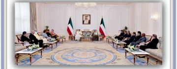سمو نائب الأمير وولي العهد بدولة الكويت الشيخ مشعل الأحمد الجابر الصباح حفظه الله، يستقبل بقصر بيان المدير العام للالكسو