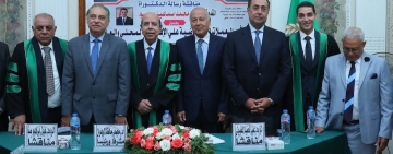 الأمين العام لجامعة الدول العربية يحضر مناقشة رسالة دكتوراه  في معهد البحوث والدراسات العربية
