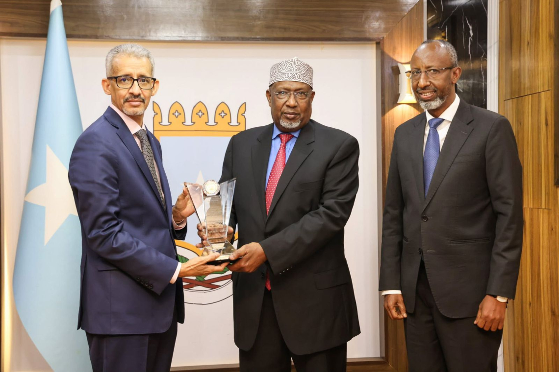 رئيس جمهورية الصومال الفيدرالية بالإنابة يستقبل المدير العام للألكسو