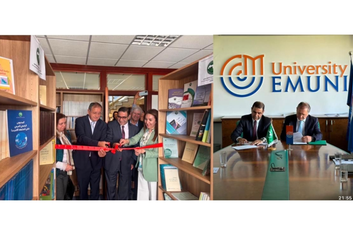 الألكسو تفتتح رواق كتبها في جامعة EMUNI وتبرم معها مذكرة تعاون